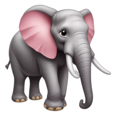 éléphant rose sticker