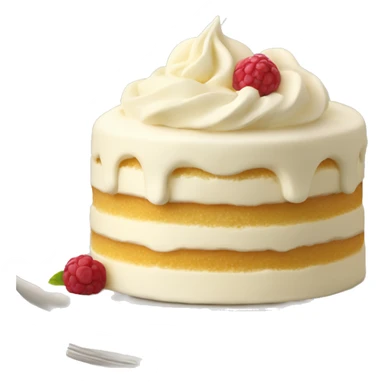 soft cream light vanilla cake sticker