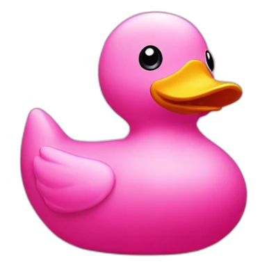 Pink rubber duck sticker
