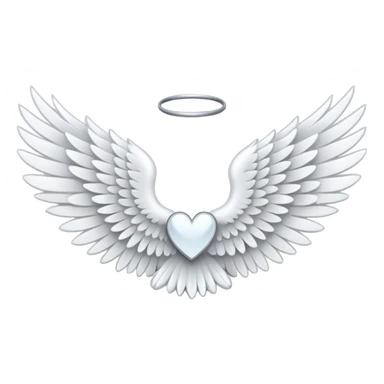 white angel wings icon sticker