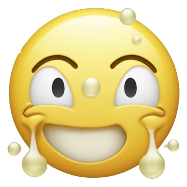 Regular smile emoji but it’s foaming at the mouth sticker