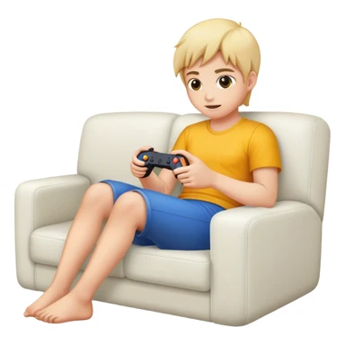 Sitting on couch playing video games sticker