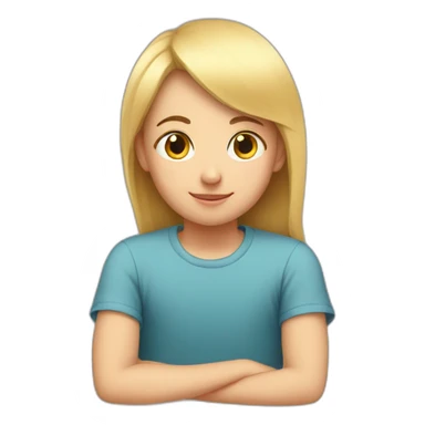 Boy put his head on girl lap sticker