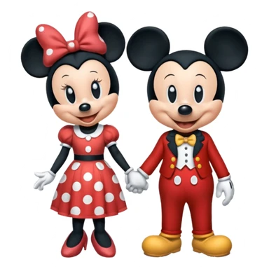 Minnie and Mickey Mouse sticker