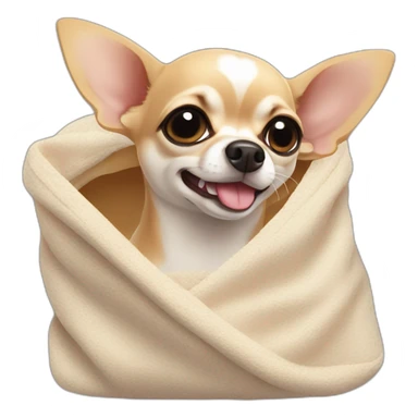 chihuahua in tote tongue out blanket sticker