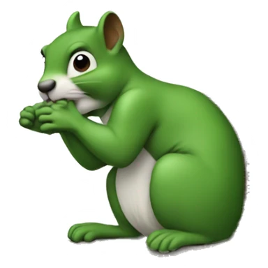 squirrel farting green  sticker
