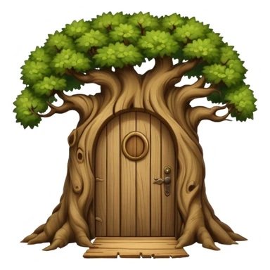 large and old bitch tree with door sticker
