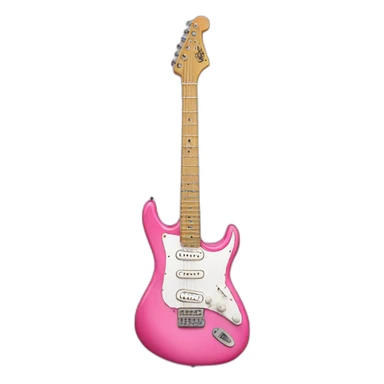 Pink electric guitar for women sticker