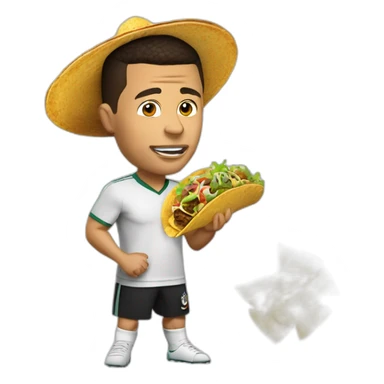 C.ronaldo qui mange un tacos sticker