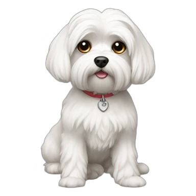 Maltese realistic sticker