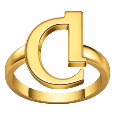 ring with letter L sticker