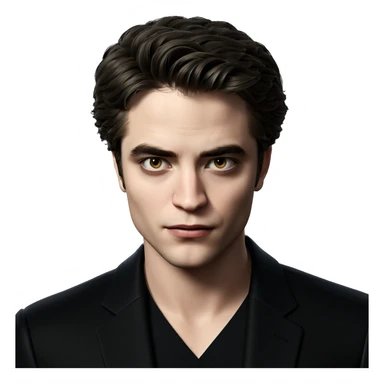 portrait of a boy in black sticker