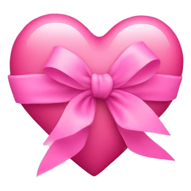 pink heart with ribbon  sticker