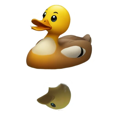 Duck swimming in a pond in autumn sticker