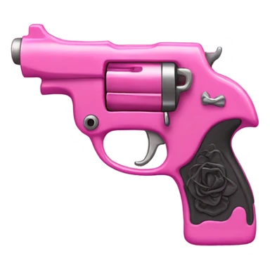 pink gun with bow sticker