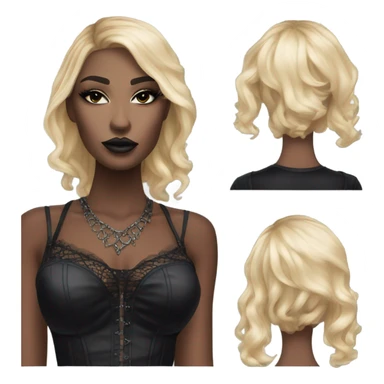 hyper realistic goth blonde victoria secret model sticker