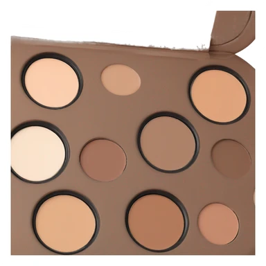 eyeshadows palette with matte shadows in nude shades sticker