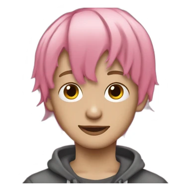 Lil peep with pink hair sticker