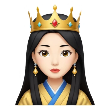 japaneses queens long hairs sticker