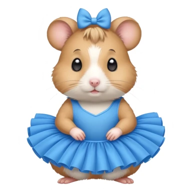 Hamster with blue tutu sticker