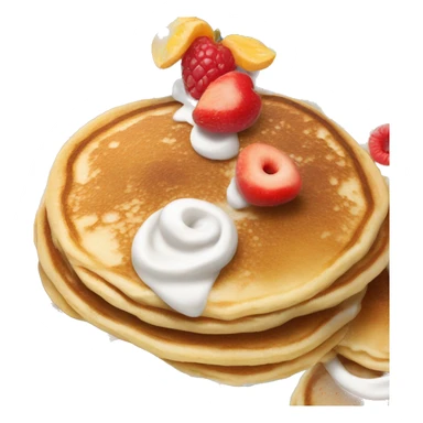 pancakes with fruit loops and whip cream  sticker