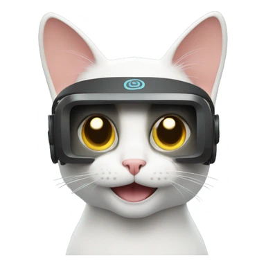 Smiling cat in vr  sticker