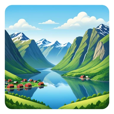 Norwegian landscape sticker