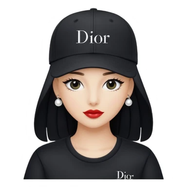 Baseball hat that says Dior sticker