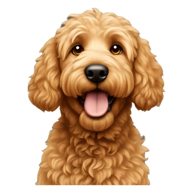 Golden doodle with brown ears sticker