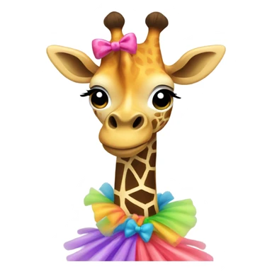Giraffe in a tutu sticker