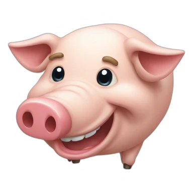 Cochon avec un appareil dentaire sticker
