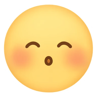 cute emoji, blushing cheeks, tiny mouth, soft expression, no background sticker