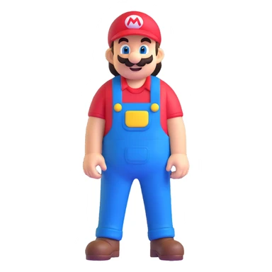 Mario with red shirt and blue overalls sticker