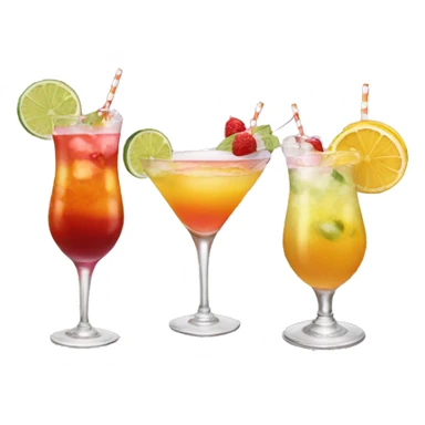 four cats clinking cocktails sticker