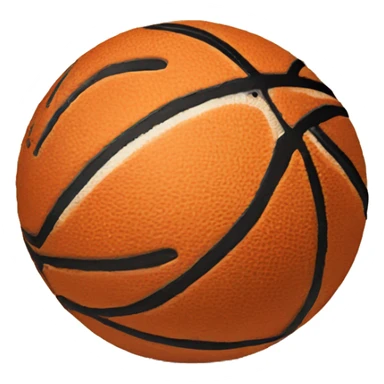 Basket ball with smiley face sticker