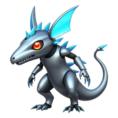 Modern Cyber Lombax-Fakémon-creature, full body sticker