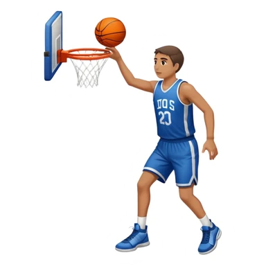 Man shooting basketball  sticker