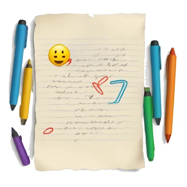 Handwriting to Text. colorful drawings. Near is pen sticker