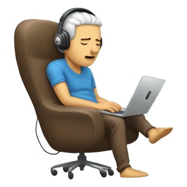 Sleeping during a virtual meeting  sticker