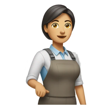 mujer trabajando sticker