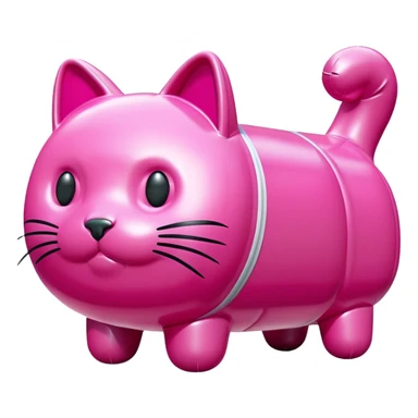 jeff koons style inflatable SPAM cat sculpture  sticker