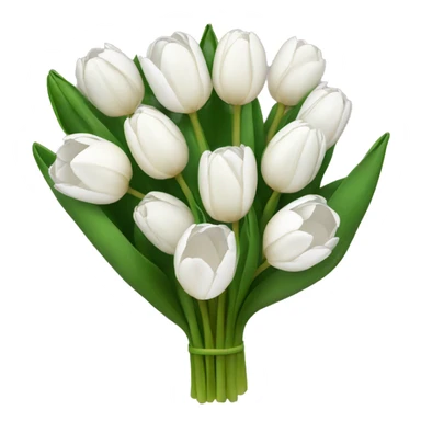 white tulip bouquet  sticker