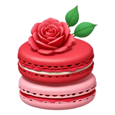 Le Durée Paris macaron et fleur red sticker