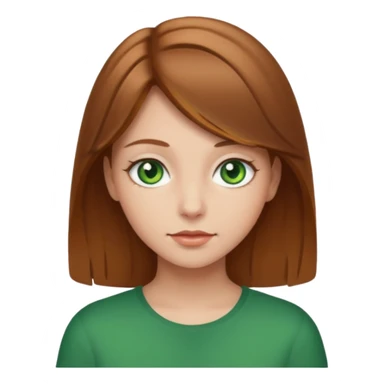 A girl with light brown hair and green eyes sticker