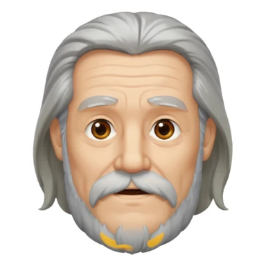 long haired bearded old man sticker