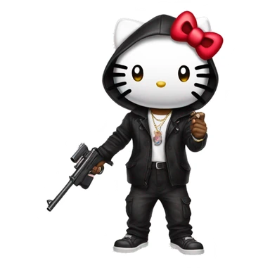 Gangster hello kitty  sticker