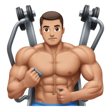 guy pec machine sticker