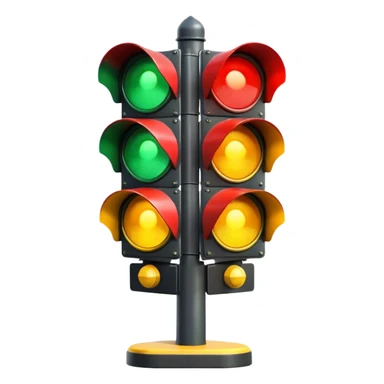 Traffic Light a full view with road sticker