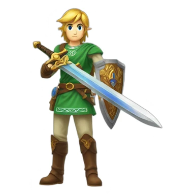 link with epic master sword sticker
