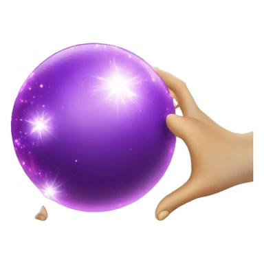 fortune ball empty with hands and sparkles  sticker